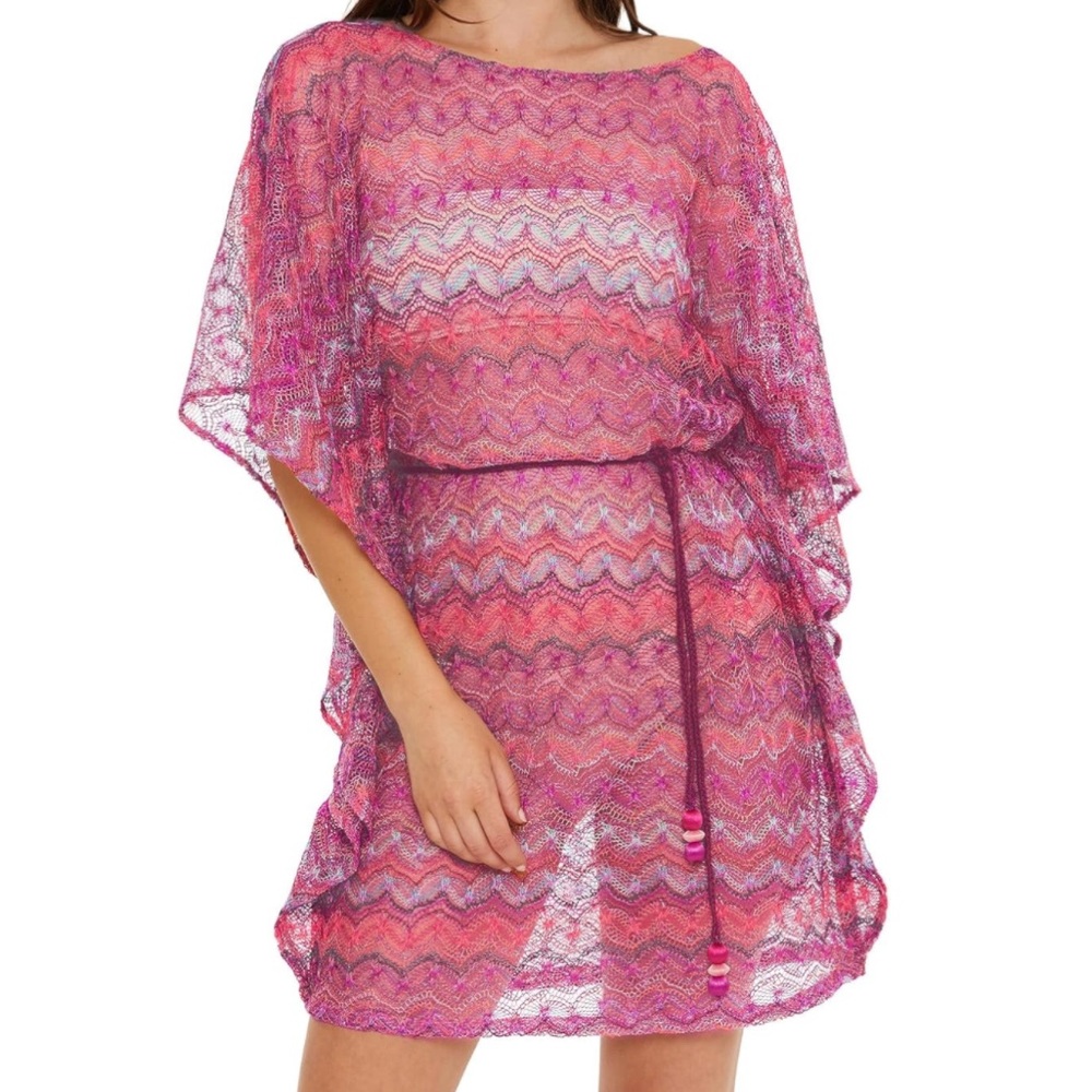 Trina Turk Pink and Purple Swim Coverup